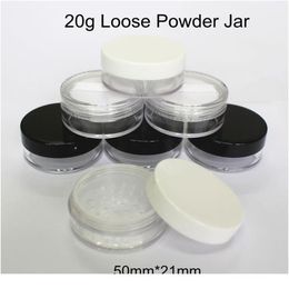 30pcs lot 20g Empty Loose Powder Jar With Sifter Puff 20ml Plastic Compact Makeup Case Tools Containers Pot Trave qylhAI187Y