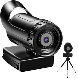 Webcams 4K Webcam 2K Computer Camera High Definition Network Live Streaming With Noise Reduction Microphones