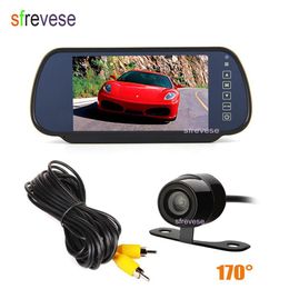 7 Car LCD TFT Monitor Mirror Mini Waterproof Car Vehicle Rearview Reverse Parking Backup Camera Rear view Kit 170 Degree3038