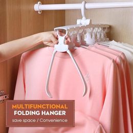 Hangers & Racks 6 In 1 Multi-functional Clothes Coat Organiser Plastic Upgrading Rack Baby Drying Storage2394