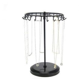 Fashion 15 33 18cm Rotary Jewelry Female Mannequin Display Stand Holder Earring Iron Frame Necklace Holder Accessories Base Storag248v