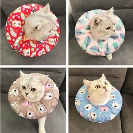 Dog Collars Pet Cat Donut Headgear Elizabeth Protection Recovery Cone Adjustable Cotton Blends Neck Prevent Bite Coll