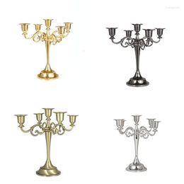 Candle Holders American Style Retro Candlestick Creative Three-headed Five-headed Metal Iron Holder Romantic Dinner Table Decoration