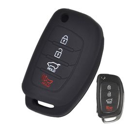 Silicone Car Key Case For Hyundai Creta Tucson Santa fe Elantra Sonata i10 i20 i30 i40 i25 ix35 Remote Shell Fob Cover Pocket310R