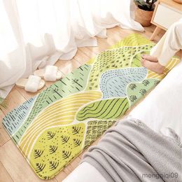 Carpets Scenery Bedroom Rugs Pink Bedside Soft Carpet Kids Non-Slip Baby Play Mats Living Room Floor Mat Machine Washable R230728