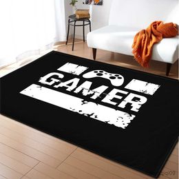 Carpets Game Console Printed Home Carpets Kids Play Area Rug Anti-slip Kitchen Bathroom Mat Living Room Boys Bedroom Rug Carpet R230728