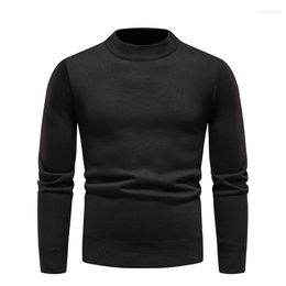Men's Sweaters Winter Fasion Solid Color Pullover Sweater Casual Versatile Male Warm Men