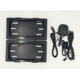 Molduras de placas de licença de plástico para automóveis frente traseira Stealth Remote carro tampa de privacidade veículo conjunto 2 peças 182v