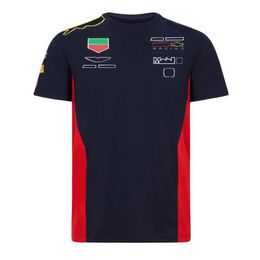 2021 F1 Formula One racing suit team style team uniform car logo Quick-drying breathable short t-shirt round neck overalls302E