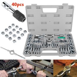 Other Hand Tools 8 12 20 40pcs Manual Screw Thread Plugs Taps wrench Die Wrench Tap Set 230727