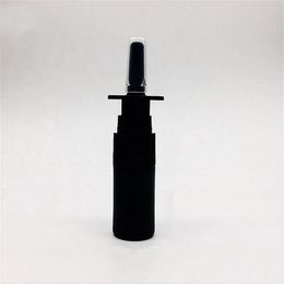 Ship 4Pcs 10ml 0 34oz HDPE Black Nasal Spray Bottle with nasal sprayer pump Portable Empty Atomizers Cosmetic Makeup Bottle247n