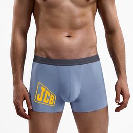 Underpants Men Boxer Briefs Solid Colours JJCBS Ice Silk Man Mens Summer Shorts in Underwear for Grey Low Waist 230727