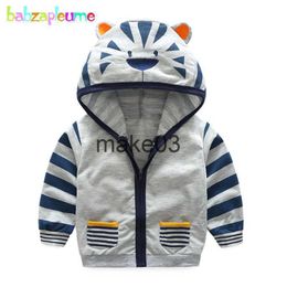 Jackets 26YearsSpring Autumn Kids Clothes Hooded Cartoon Cute Baby Boys Jackets Coats Korean Infant Outerwear Children Clothing BC1149 J230728