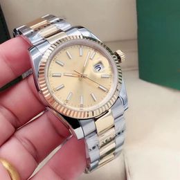 U1 High quality gold fashion mens womens watch 36MM date Mechanical automatic Sapphire Ladies dress watches Stainless steel bracel266E