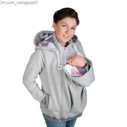 Maternity Dresses Pregnant women kangaroo sweater 2-in-1 multi-function baby Hoodie mother clothing autumn and winter pregnant women women Z230731