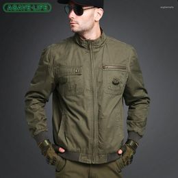 Men's Jackets Autumn Winter Double-sided Wear Men Casual Cargo Tactical Military Jacket Multi-pocket Slim Clothes Male Coat