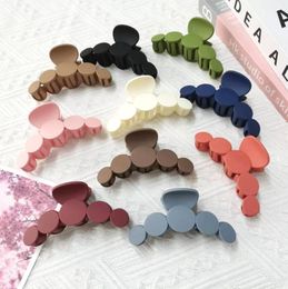 10cm Frosted Hair Clips Shark Claw Clip Ponytail Accessories Shaped Design Five Circle Fashion Clamps Hairpin Jewelry