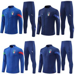 22-23 Italia Men's Tracksuits badge embroidery Leisure sports suit clothing outdoor Sports training shirt