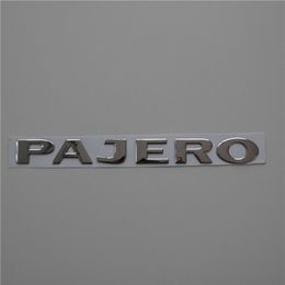 2 pcs set ABS 3D Silver Pajero Car Emblem Badge Body side Logo Decal Rear Sticker Accessories Decoration268A