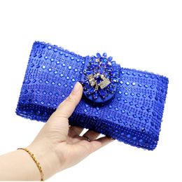 Evening Bags Women's Party Clutch Luxury Bags Shape Bow Royal Blue Handbag Evening Bag 230727