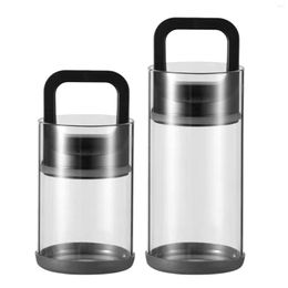 Storage Bottles Vacuum Jars Kitchen Tea Container Glass Airtight Coffee Tank