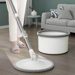 Mops Detachable mop with bucket dust collector water absorbing floor tile multifunctional cleaning tool suitable for 2 ends in family living rooms 230728