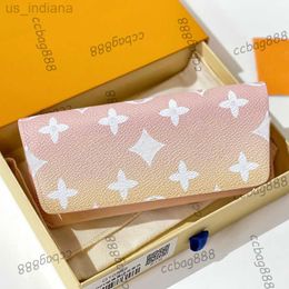 Cosmetic Bags Cases Womens Designer Woody Flower Vanity Boxes Bags Pink Blue Sunglasses Box Vanity Pouch G10296 Gold Metal Magnetic Z230731