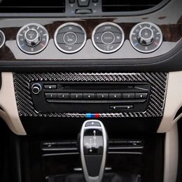 Car styling For BMW Z4 Carbon Fiber car Sticker Air conditioning CD Control Panel cover For E89 2009-2015 interior accessories2401