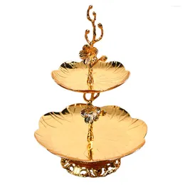 Dinnerware Sets Serving Tray Table Trays Eating Cup Cake Holder Fruit Golden Plate Display Group Cupcake Tower Party Favours