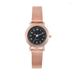 Wristwatches Quartz Watches For Women's Small Dial Mesh Strap Fashionable And Casual Simple Middle School Students Watch Girls