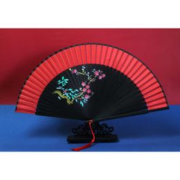 Chinese Style Products Big Red Dancing Fan Fan Female Wedding Big Red Fan Home Decoration Pieces Dance Fan Cheongsam Fan Chinese Folding Fan