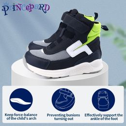 Kids High-top Corrective Sneakers for Boys and Girls, Children Orthopaedic Ankle Knight Boots with Arch Support for Flatfeet