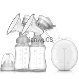 Breastpumps Double Electric Baby Milk Breast Pumps USB Powerful Suction Nipple Pump With Bottle Cold Heat Pad Breast feeding Tools T2236 x0726