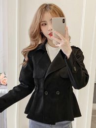 Women's Trench Coats Spring Autumn Short Coat Women 2023 Korean Style Fashion Apricot Black Windbreaker Female Loose Tooling Jacket