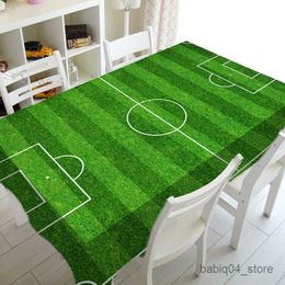 Table Cloth Grass Football Field Printing Rectangular Tablecloths for Table Party Decoration Waterproof Tablecloth Tables Cover R230819