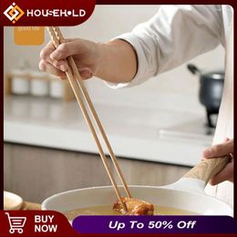 Chopsticks Household Fried Cooking Frying Lengthened Japanese Solid Wood Gadgets Anti