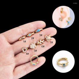 Hoop Earrings 1PC Stainless Steel 8mm For Women Men Gold Colour Heart Thick Ear Ring Huggie Piercing