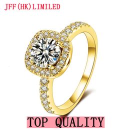 Wedding Rings 1 5CT Ring VVS1 Lab Diamond Solitaire for Women Engagement Promise Band Jewelry 230727