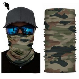 Outdoor Camo Magic Scarf Face Mask Tube Neck Gaiter Warmer Breathable Bandana multifunctional Headwear Buffss for Fishing Cycling hunting