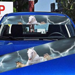 Horse Car Front File Reflective Decals Rear Windshield Autos Sticker Sun Protection 130 21cm227k