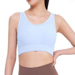 Women's Shapers Yoga Bra Solid Colour High Elasticity Thread Fixed Chest Pad H Shaped Sports Morning Sexy Bras For Women