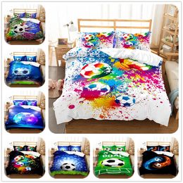 Bedding sets Passionate Soccer Ball Duvet Cover Set King Queen Double Full Twin Single Size Boys Bed Linen 230727