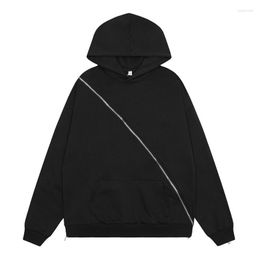 Men's Hoodies Oversized Vintage Solid Colour Sweatshirts Harakuju Loose Spring Pullover For Male Patchwork