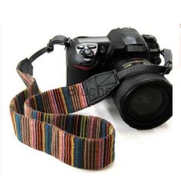 Camera bag accessories LC005 Universal Color Stripes Soft red Camera Neck Straps Shoulder Strap Belt Grip For Nikon Canon Panasonic Pentax DSLR x0727