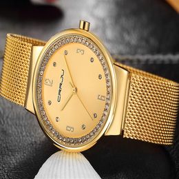 CRRJU Relogio Feminino Clock Women Watch Stainless Steel Watches Ladies Fashion Casual Watch Quartz Wristwatch221l