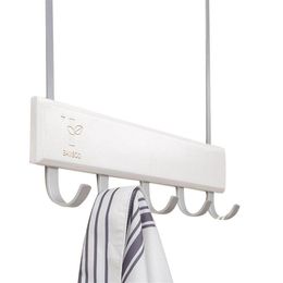 Over Door Hooks Multifunction Hanging Rack Wooden Coat Hanger Door Hook Rack Wall Hanging for Cloth Pants Hat Towel Punch F258c