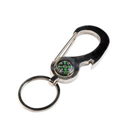 Usage Compass Bottle Opener Men's Fashion 3D Cute Metal Clasp Pendant Ring Key Keychain Keyfob281H