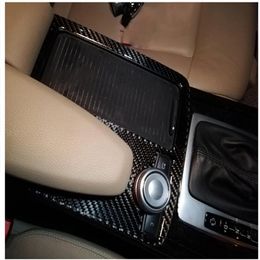 carbon Fibre Car Styling For Mercedes Benz E class W212 RHD Coupe C Class W204 Interior Water Cup Holder Panel Decoration Trim309S