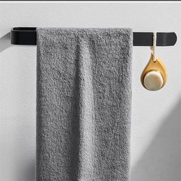 Bath Accessory Set Bathroom Hook Kitchen Hanger Towel Rack Storage Strong Load-bearing Roll Papers Holder Wall Mounted No Drilling