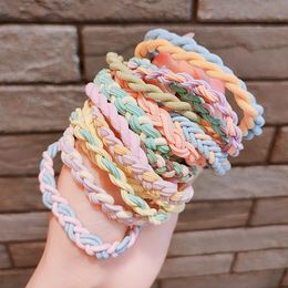 10pcs/lot Multiple Styles Hair Rope Braid Rubberband Women Girls Child Elastic Hair Bands Ties Rings Rope Hair Accessories Gum Scrunchy 2321